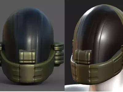 Helmet plastic mask protection pollution ball shaped Low-poly  Low-poly 3D model purchase