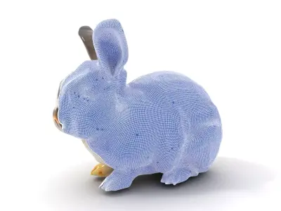 Fluffy Brown Bunny model pack Low-poly 3D model