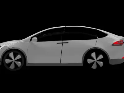Tesla model X 2016  3D model