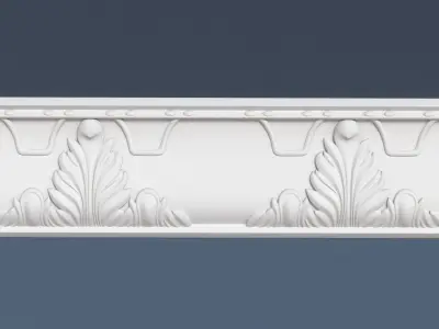 Decorative Crown Molding 3D model 11
