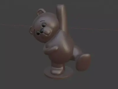 Decorative Teddy Bear Coffee Set 3D print model