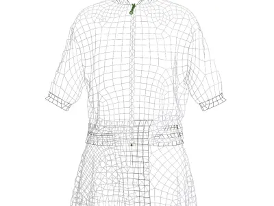 Tennis clothes Marvelous Designer or Clo3D ZPRJ 3D model