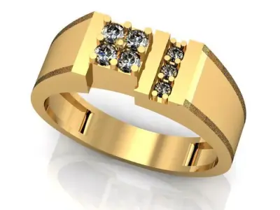 men daimond ring 3D print model