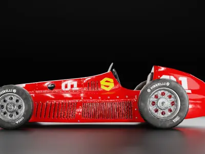 Car Formula 1-Vintage Racing Stars Low-poly 3D model