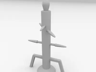 Wooden Dummy V2 3D model