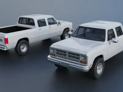 Dodge Ram W350 Crew Cab 1985  3D print model