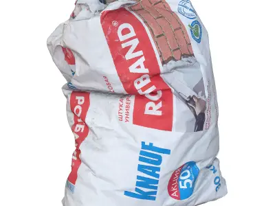 Dry building mix Low-poly 3D model