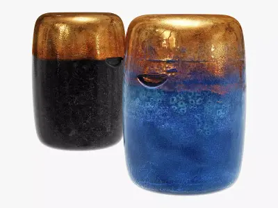 Rouge decor pill stool 3D model