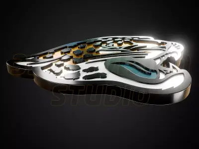Jacksonville Jaguars logo - Cinematic - 3D print 3D model