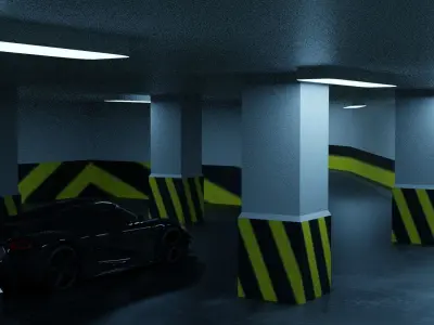 CAR STATION Free 3D model