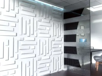 3D Wall Panel - LOW POLY - Bricks Low-poly 3D model