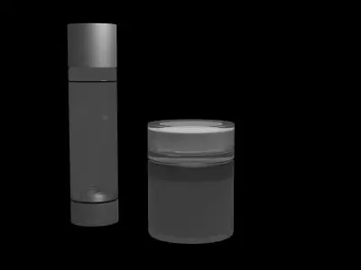 Airless containers Low-poly 3D model