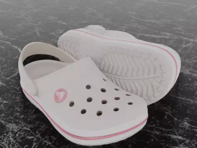 CROCS 3D FLIP-FLOP - CROG - SLIPPERS Low-poly 3D model