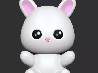 Cute Rabbit  3D print model