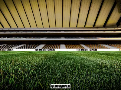 stadium futuristic soccer 3D model