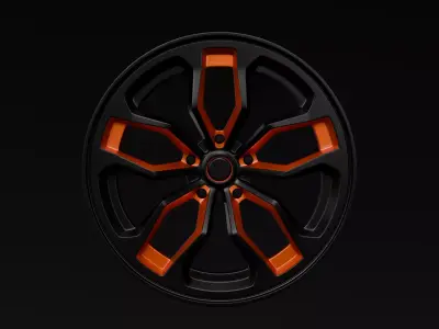 Modern Sport Rim - Starfish 3D model