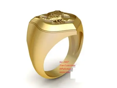 Scorpio Zodiac Men Ring Jewelry 8486 2007 3D print model