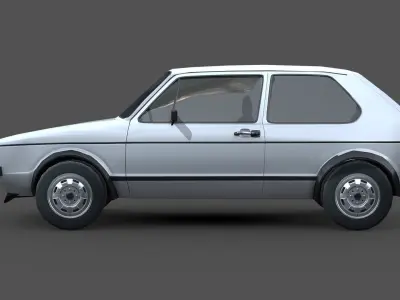Volkswagen Golf GTI 1975 Low-poly 3D model