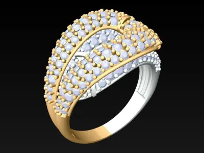Diamond Ring - Womens Rings - N4438 3D print model