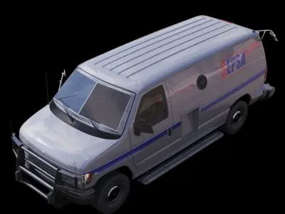 Armored Van Money Truck 3D model