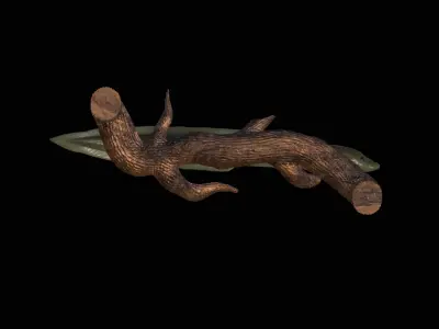 EEL UNDERWATER STATUE ON THE WALL DETAILED TEXTURE 3D print model