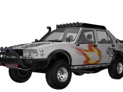 Alfa Romeo Giulietta 1977 4x4 Off-Road 3D Model 3D model