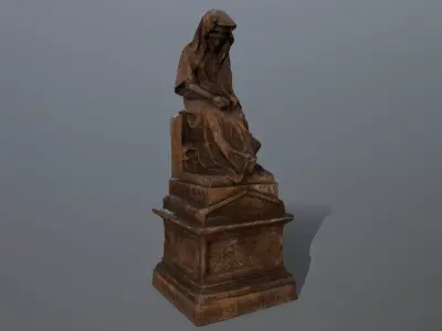 statue Low-poly 3D model 3