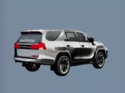 3d model of Silver Toyota Fortuner SUV 3D print model