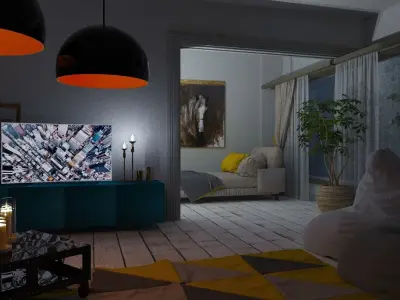 Living room  3D model order