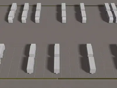 Truck parking 24L02 3D model