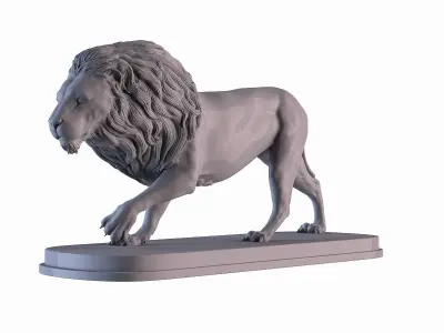 Lion Sculpture 3D print model