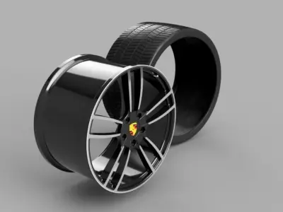 Porsche wheel 3D print model