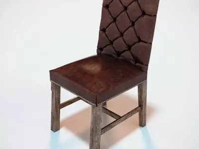 Traditional GAINBOROUGH leather chair 3D model