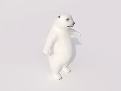 Baby Humanoid Polar Bear  3D model