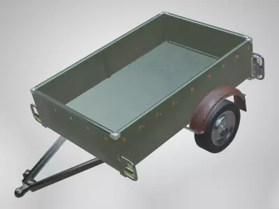 Trailer - Cargo Carrier Low-poly 3D model