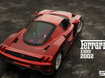 Ferrari Enzo 2002 Low-poly 3D model purchase