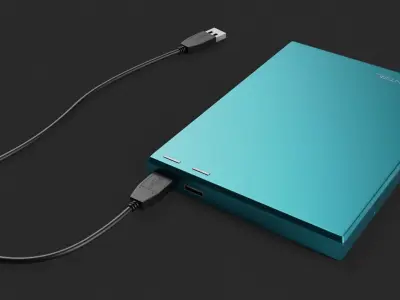 Generic External Hard Drive - GameReady Low-poly 3D model