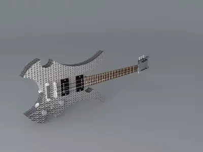 Strange shaped guitar Free 3D model