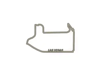 Las Vegas F1 Racing Track 2025 3D print model