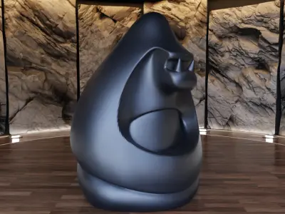 Gorilla Creature Decorative Fan Art Toy 3D print model