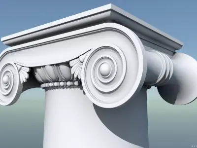 IONIC COLUMN Low-poly 3D model purchase