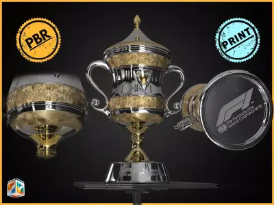 F1 Bahrain GP Award Trophy 3D model