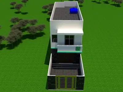 2-storey townhouse 3D model