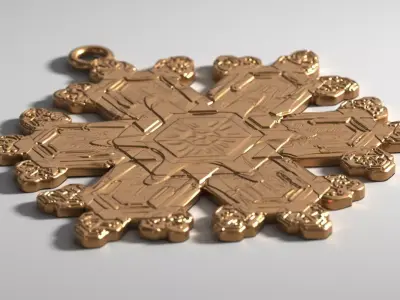 Snowflake Coaster or Christmas Ornament 3D print model