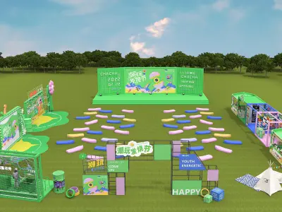 Outdoor lawn stage design 3D model