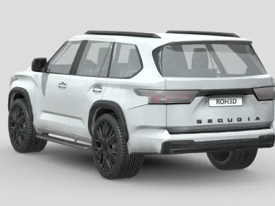 Toyota Sequoia 2023 Low-poly 3D model