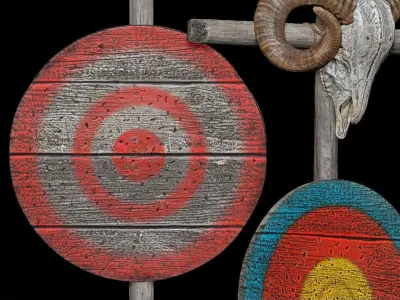 Target Ram Skull Low-poly 3D model