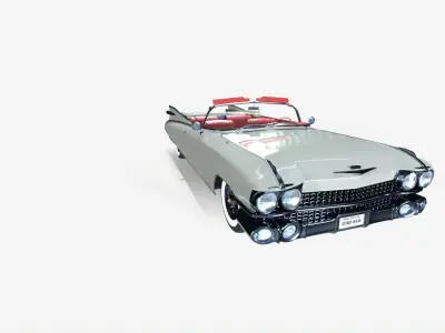 Cadillac 1959 Eldorado White PBR 3D model 3D model