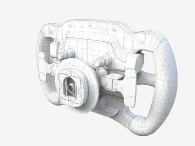 Cosworth CCW MK2 Steering Wheel Low-poly 3D model