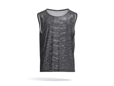 Black Football Team Practice Vest - soccer for training uniform 3D model